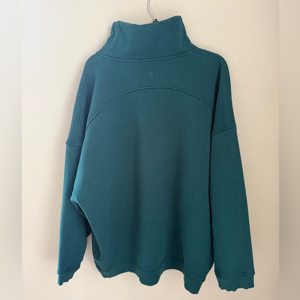 Lululemon Thick Fleece Lined Oversized Funnel Neck Half Zip Sweatshirt - XL/XXL - Picture 3 of 7